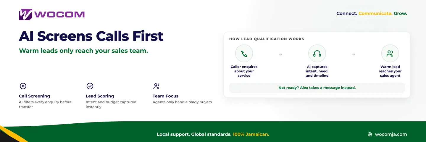AI Call Screening for Sales Teams Jamaica: Pre-Qualify Leads Before They Reach a Human Agent