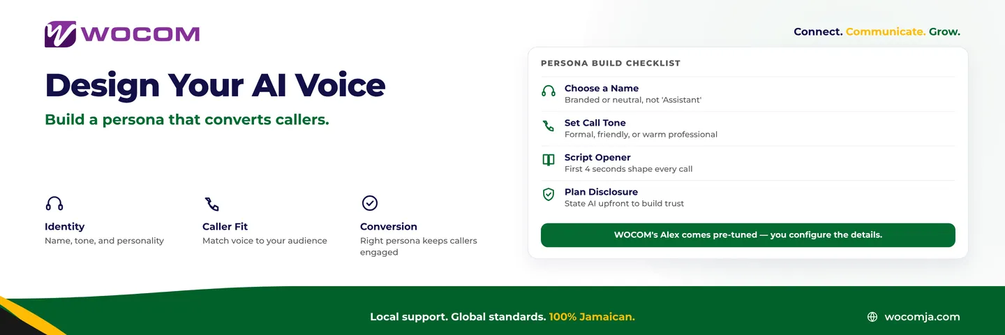AI Receptionist Persona Design: Build a Brand Voice That Converts Callers in Jamaica
