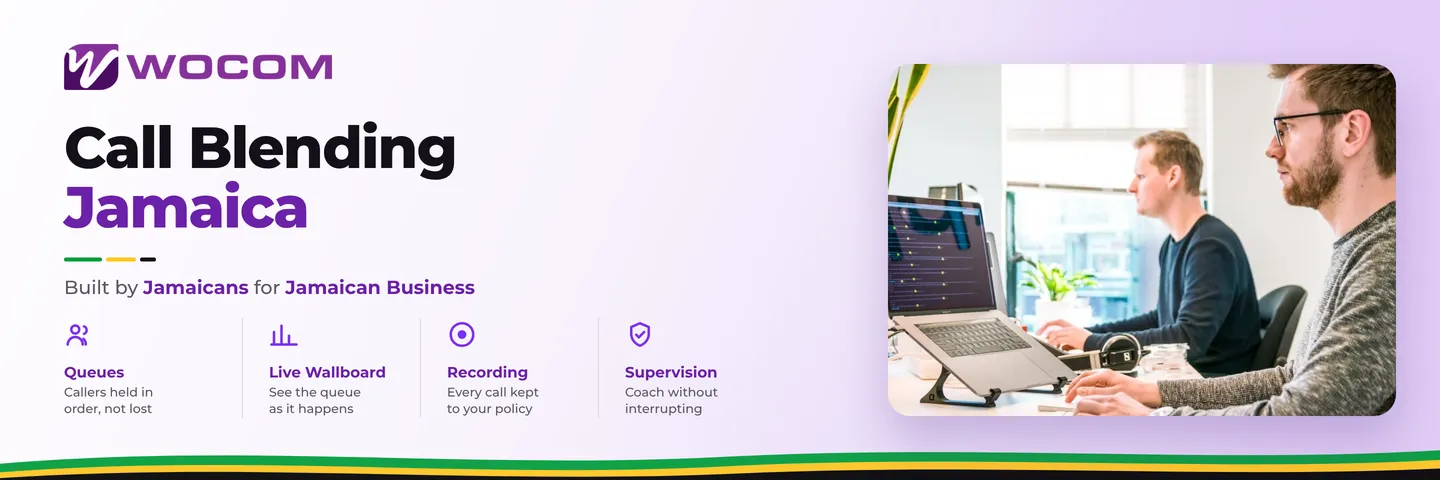 Call Blending Jamaica: How Contact Centres Run Inbound and Outbound on the Same Agent Pool