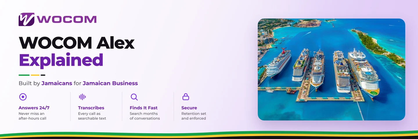 WOCOM Alex Explained: What Jamaica's Built-In AI Receptionist Can Do for Your Business