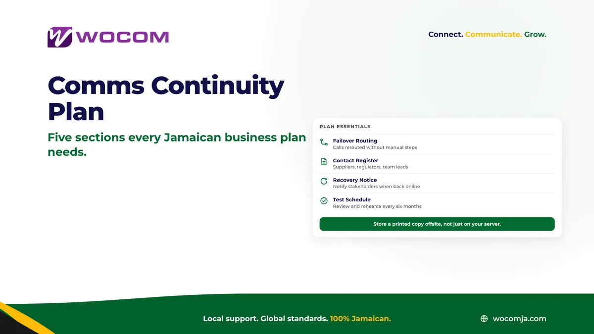 Business Continuity Communication Plan Jamaica: Template for 2026