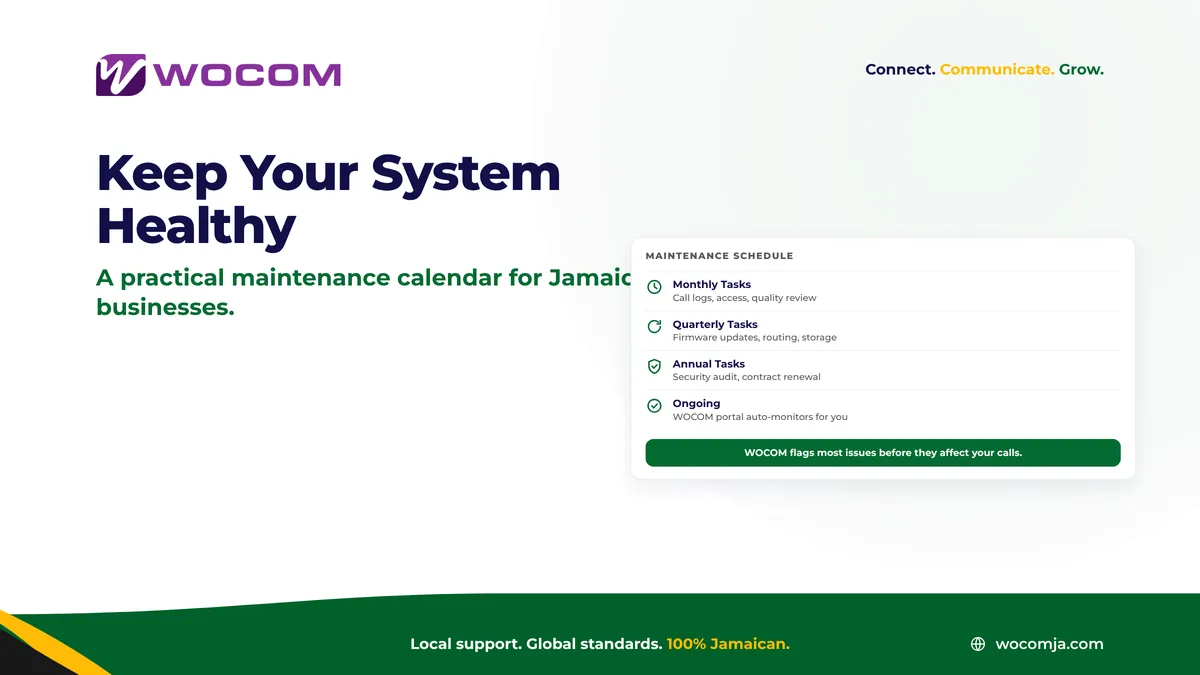 Business Phone System Maintenance Checklist Jamaica: What to Review Monthly, Quarterly, and Annually