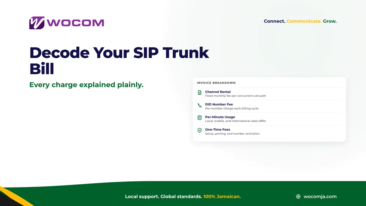 SIP Trunk Invoice Explained: What Every Line Item Means for Your Jamaica Business