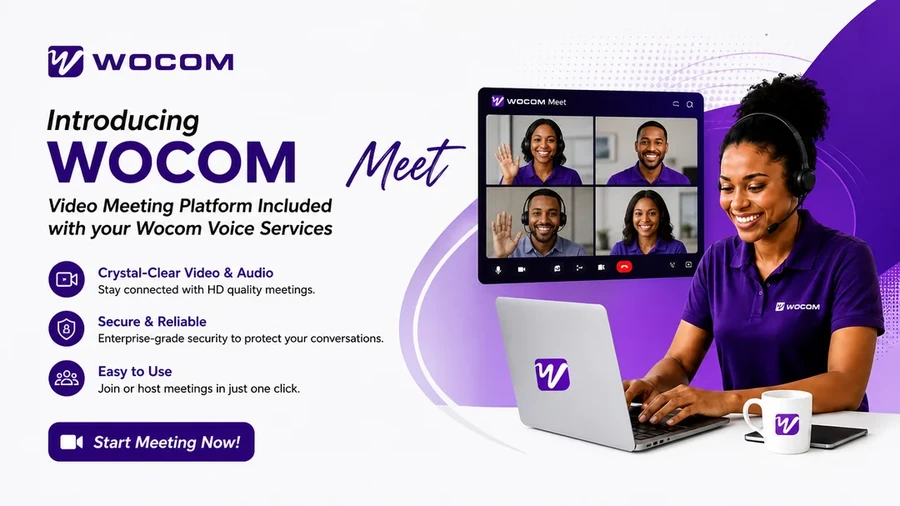 Introducing WOCOM Meet — video meeting platform included with your WOCOM voice services