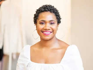 Nadine C. on camera in a WOCOM Meet video conference